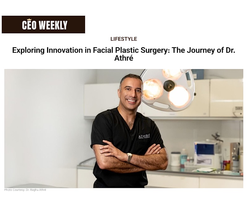 Dr. Athré in facial plastic surgery setting.